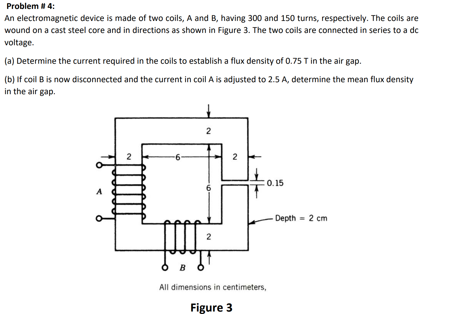 Solved Problem # 4: An electromagnetic device is made of two | Chegg.com