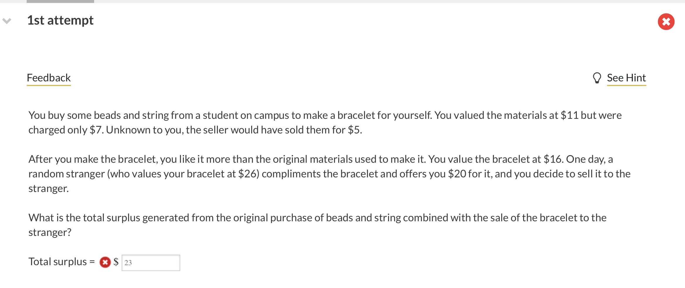 Solved You buy some beads and string from a student on | Chegg.com