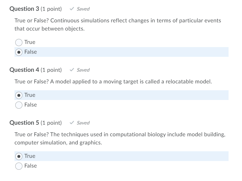 Solved Question 1 (1 point) Saved Which of the following | Chegg.com