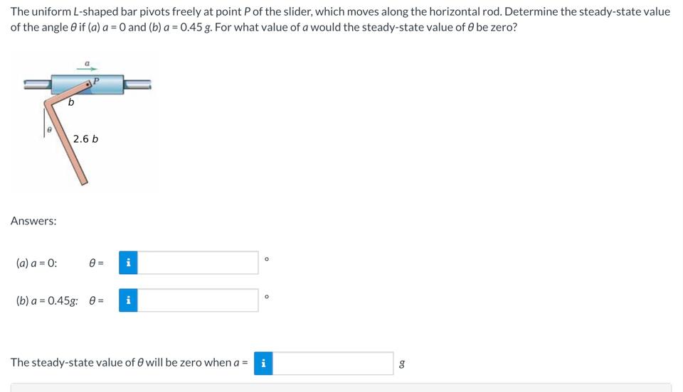 Solved The uniform L-shaped bar pivots freely at point P of | Chegg.com