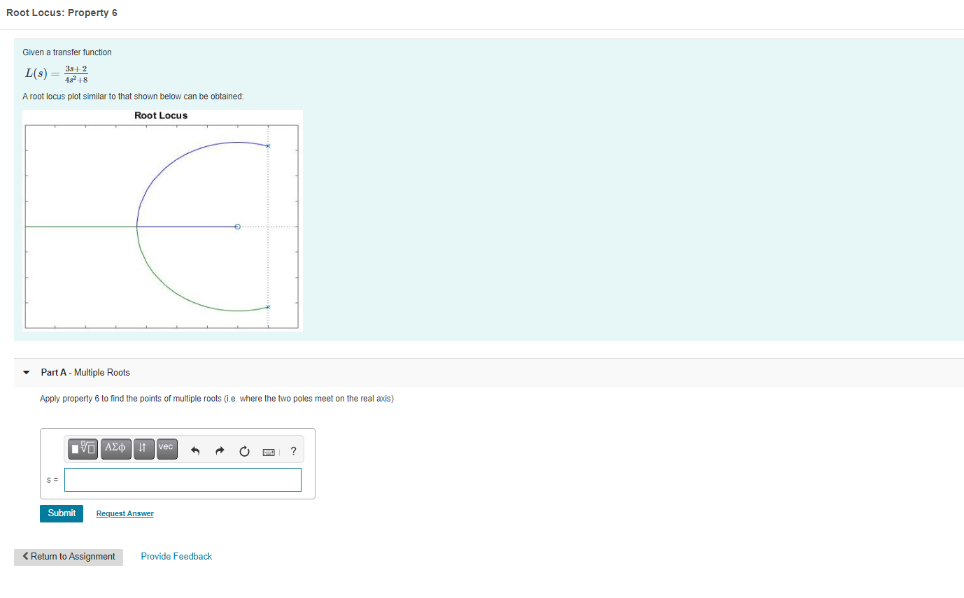 Solved Root Locus: Property 6 Given a transfer function 38+2 | Chegg.com