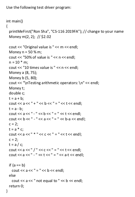 Please modify the code given to make the program work | Chegg.com