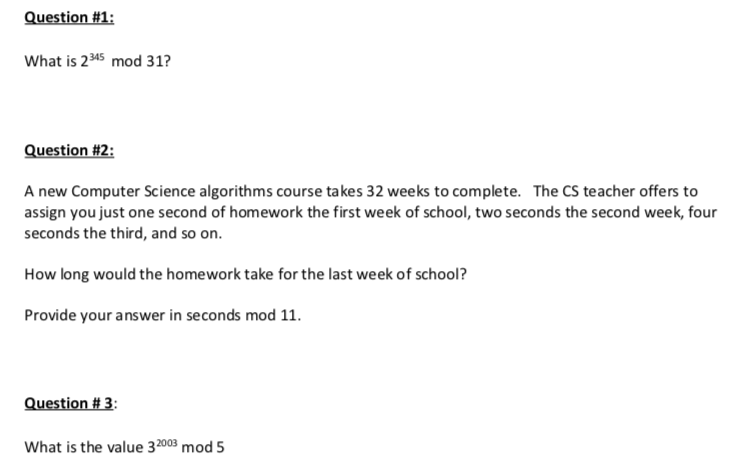 Solved Question #2: A New Computer Science Algorithms Course | Chegg.com