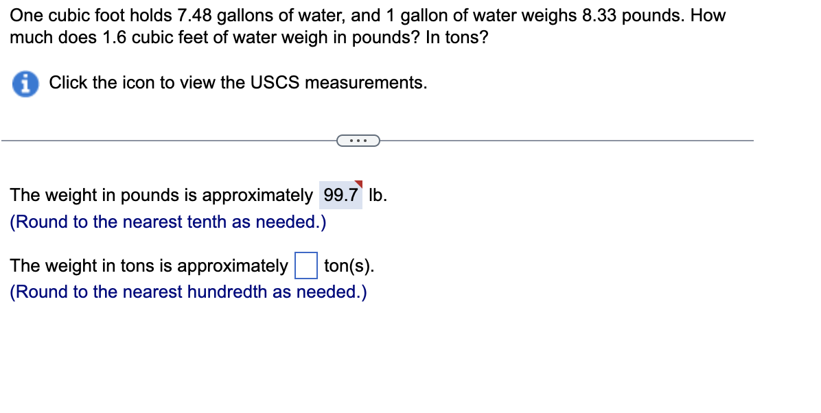 A ton outlet weight in pounds