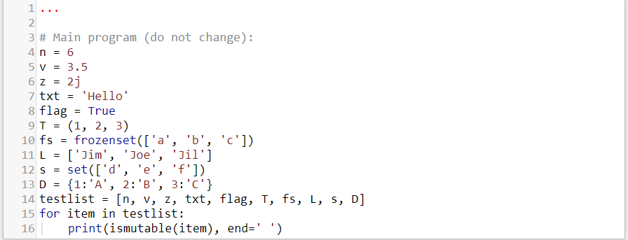 Solved N 1 2 3 Main Program Do Not Change 4 N 6 5 Chegg Com