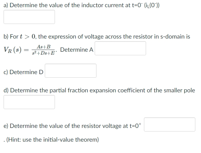 Solved Consider The Following Circuit. In The Circuit | Chegg.com