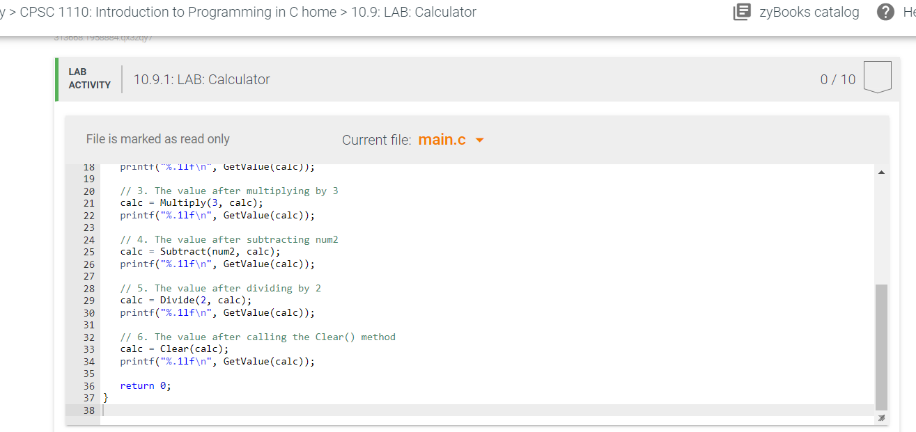 Solved y> CPSC 1110: Introduction to Programming in C home 