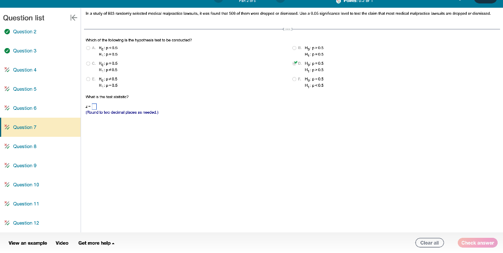 Solved In a study of 803 randomly selected medical