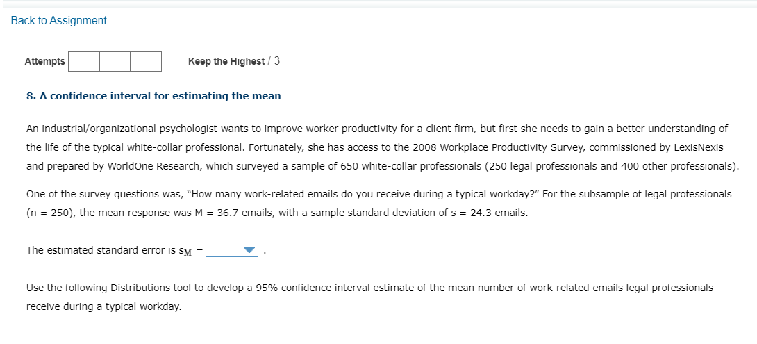 Solved 8. A confidence interval for estimating the mean An | Chegg.com