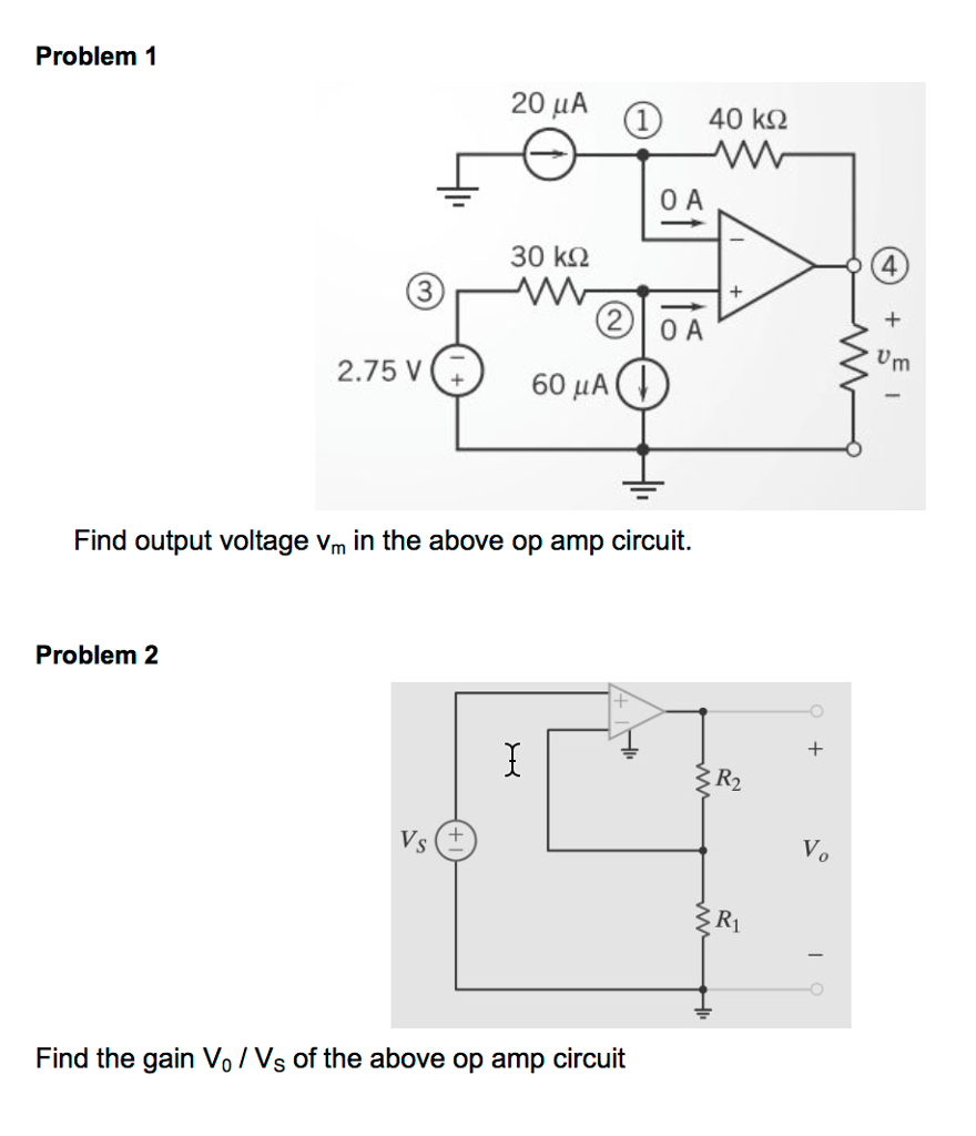 Solved 1. Find output voltage Vm in the above op amp | Chegg.com