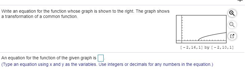 Solved Write an equation for the function whose graph is | Chegg.com