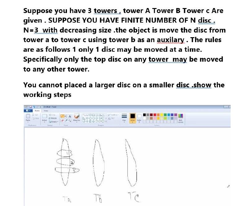 Solved Suppose you have 3 towers , tower A Tower B Tower c | Chegg.com
