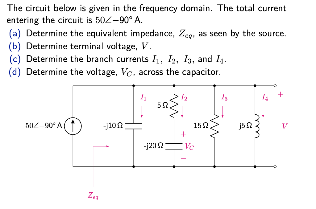 Solved The circuit below is given in the frequency domain. | Chegg.com