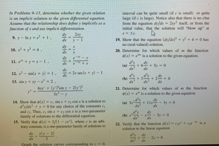 Solved In Problems 9-13, determine whether the given | Chegg.com