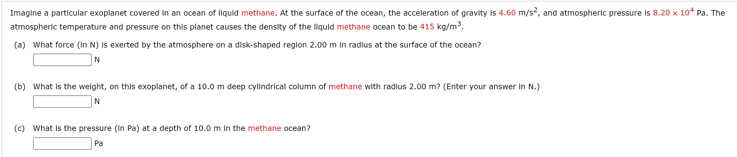 Solved atmospheric temperature and pressure on this planet | Chegg.com