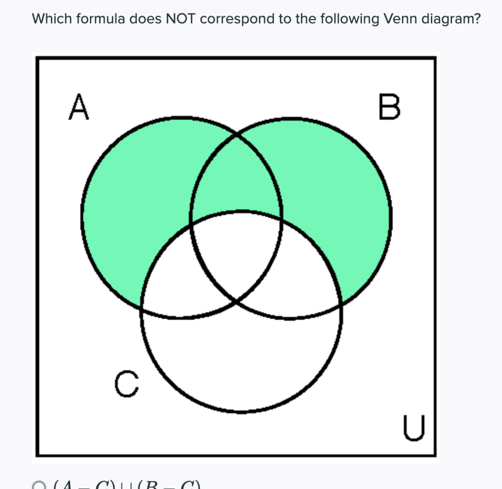 Solved Which formula does NOT correspond to the following | Chegg.com