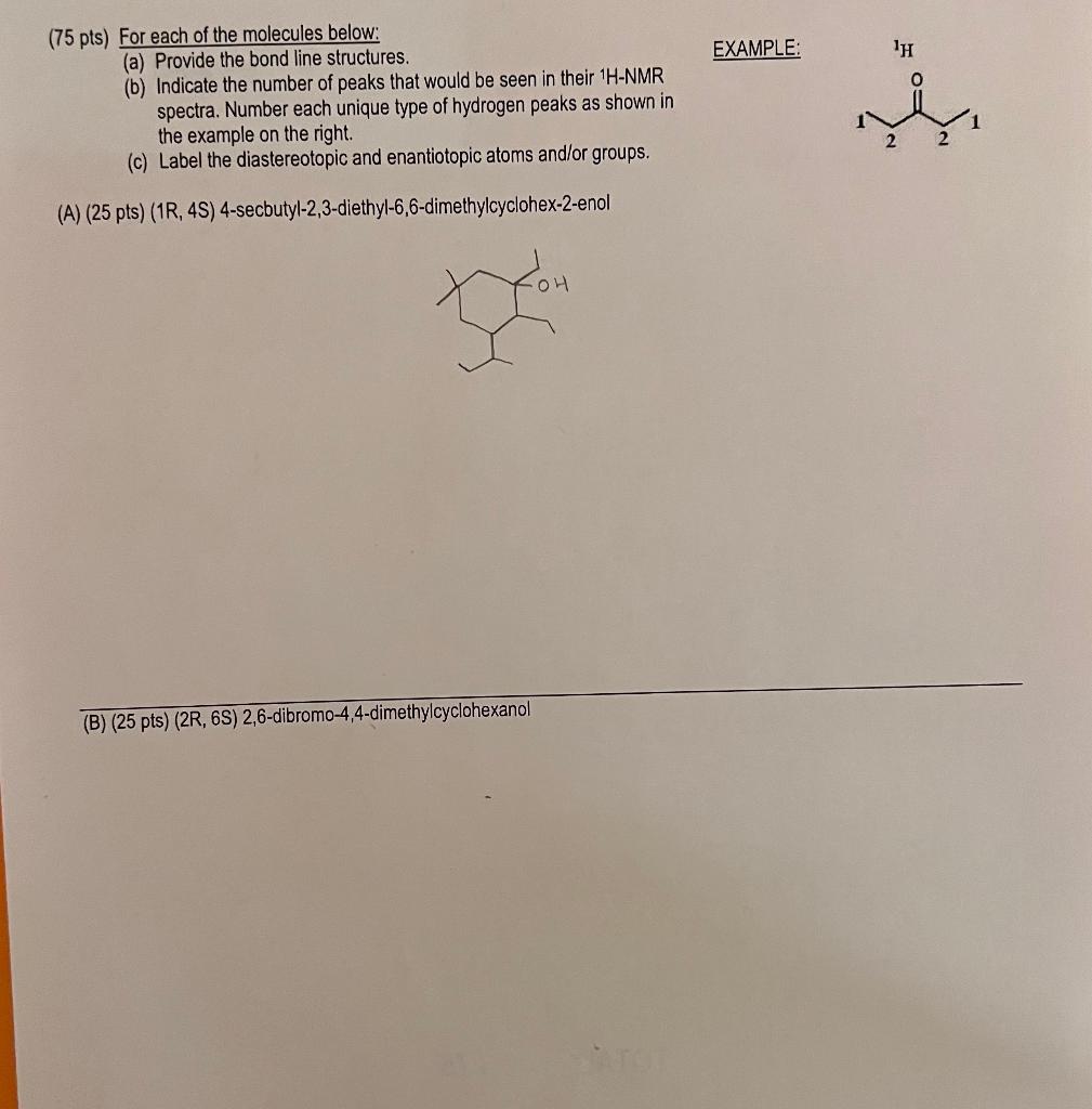 Solved Chem3020 Organic Chemistry Ii Bond Line Structures 4018