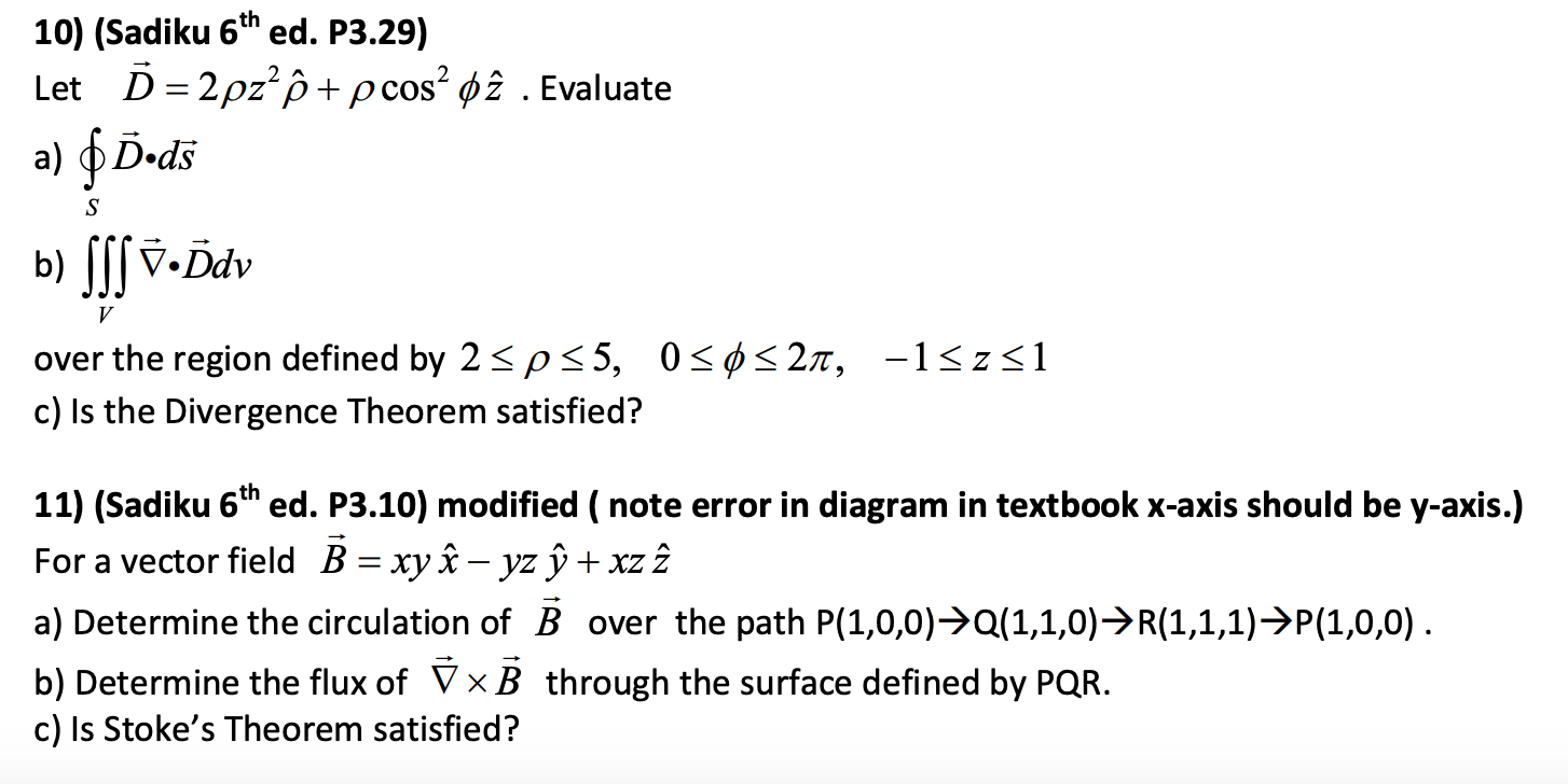 Solved 10 Sadiku 6th Ed P3 29 Let D 2pz 2 P Cos Pa Chegg Com