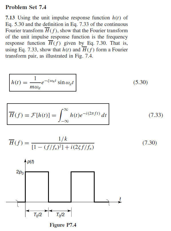 Solved Problem Set 7.4 7.13 Using the unit impulse response | Chegg.com