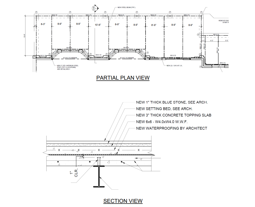 Deck part plan/section shown below, perform load | Chegg.com