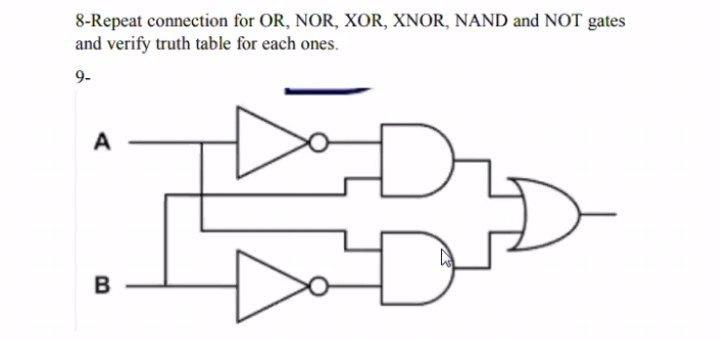 Solved 8-Repeat connection for OR, NOR, XOR, XNOR, NAND and | Chegg.com