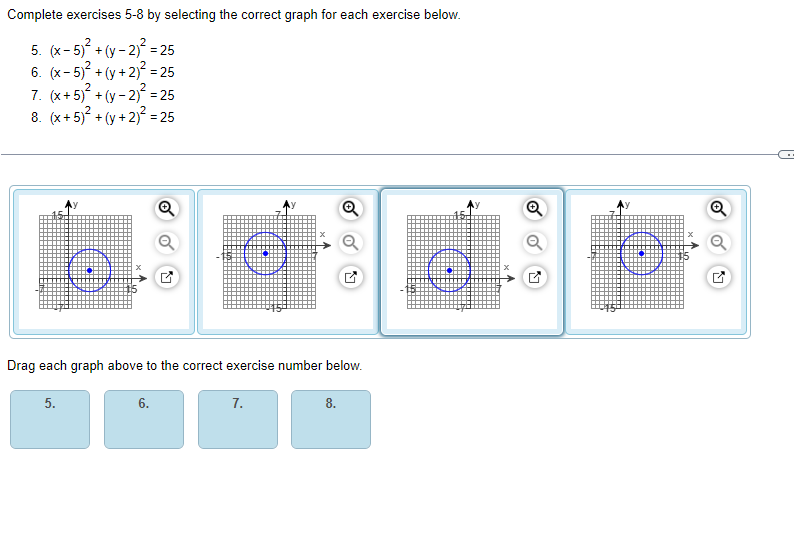 Solved Complete exercises 5-8 by selecting the correct graph | Chegg.com