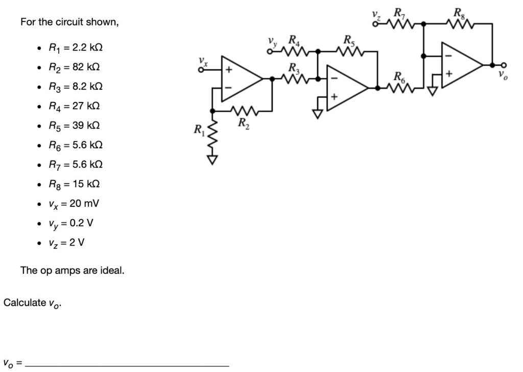 Solved For the circuit shown, RS R. 