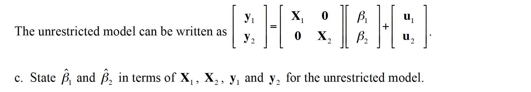 Yi X Ui 10 Marks Consider The Regression B It I Chegg Com