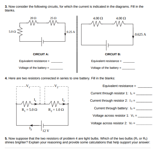 Solved 1. In the circuits shown, one or more resistors are | Chegg.com