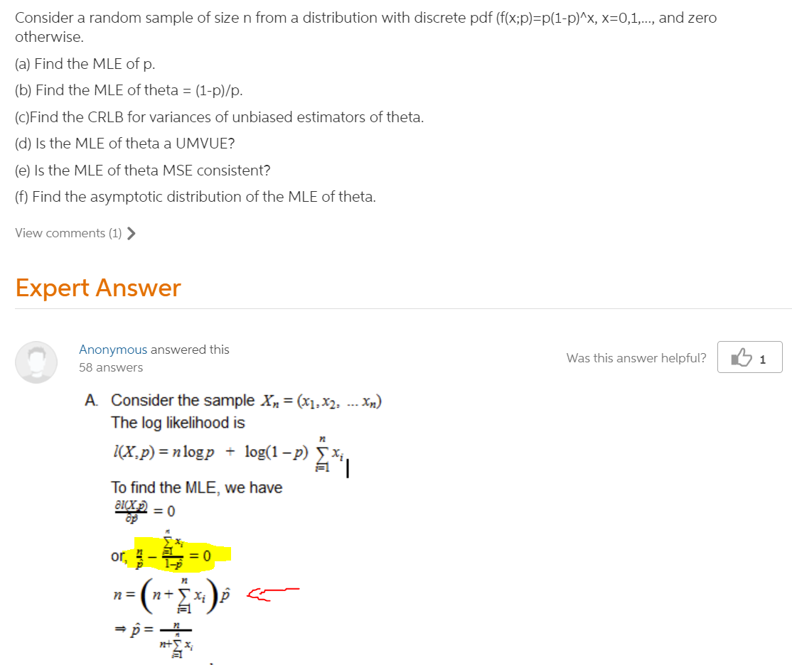 Solved In The Chegg Answer Below, How Was The | Chegg.com