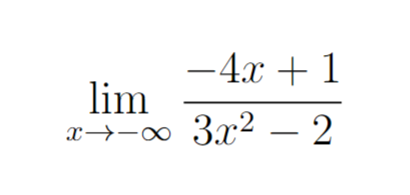Solved limx→-∞-4x+13x2-2 | Chegg.com