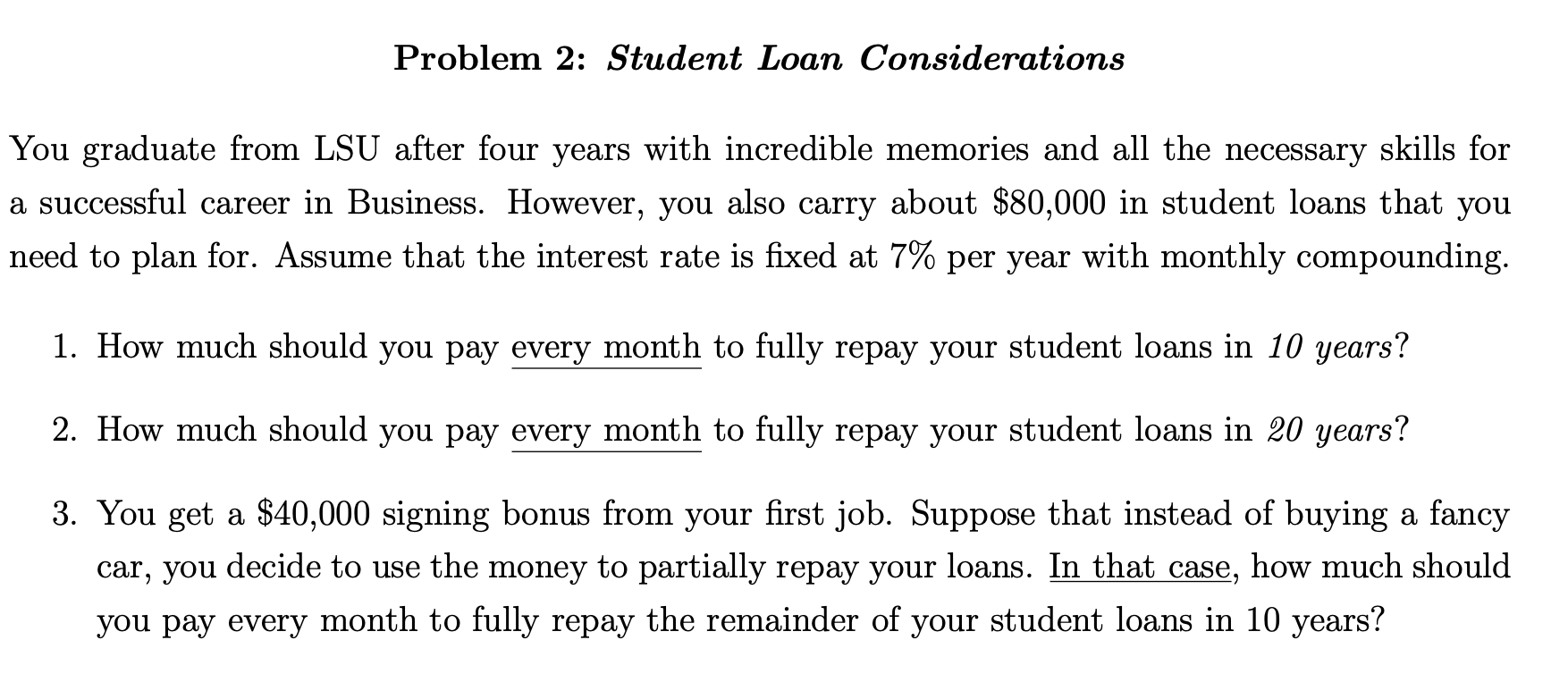 student loan assignment