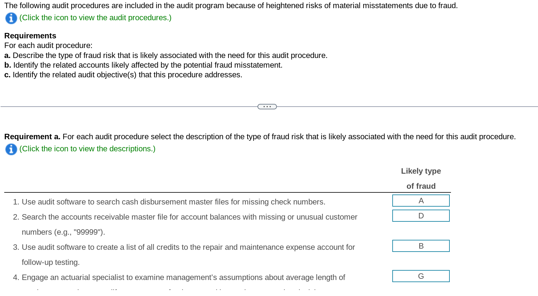 the-following-audit-procedures-are-included-in-the-chegg