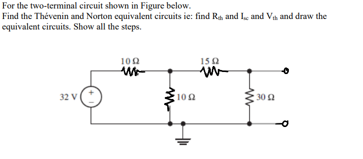 Solved For The Two-terminal Circuit Shown In Figure Below. | Chegg.com