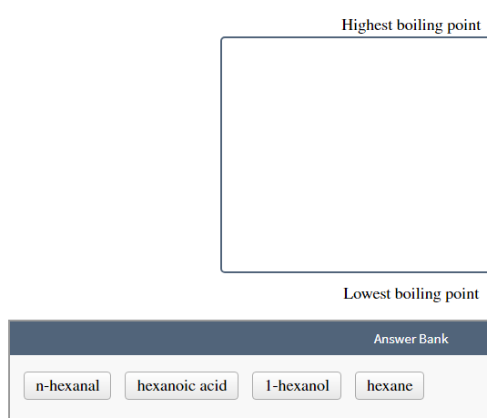 Solved Highest Boiling Point Lowest Boiling Point Answer