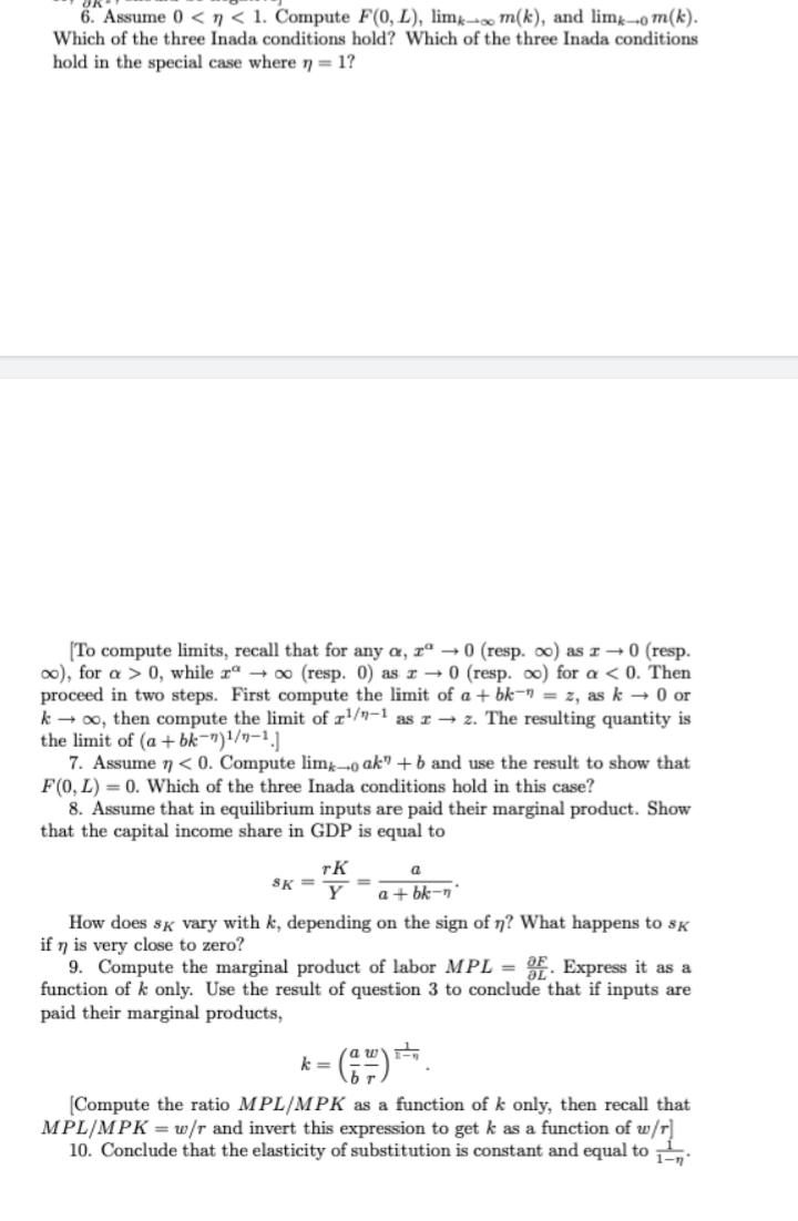 Solved Problem 2 Consider The Following Production Function: | Chegg.com