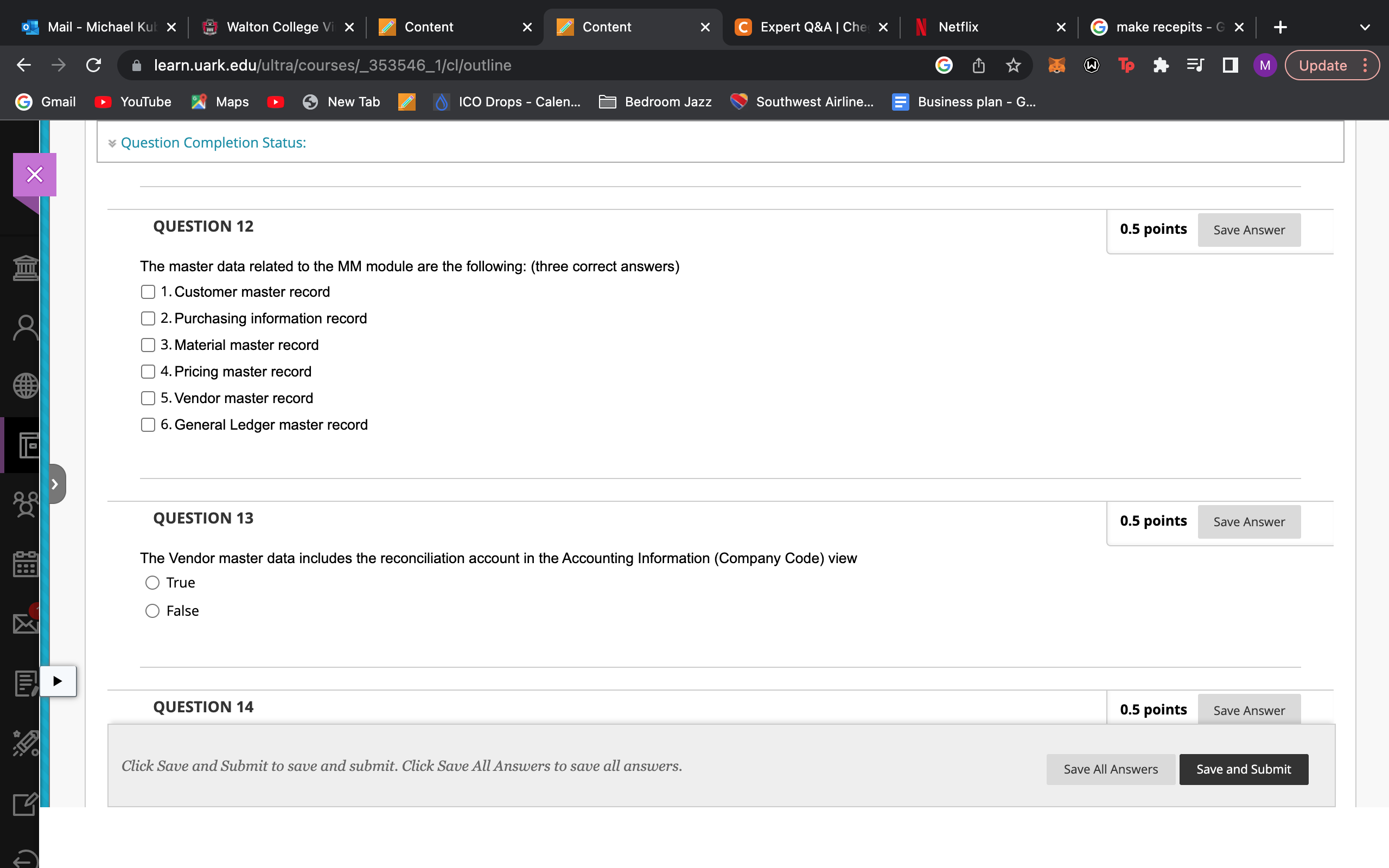 Solved The master data related to the MM module are the | Chegg.com