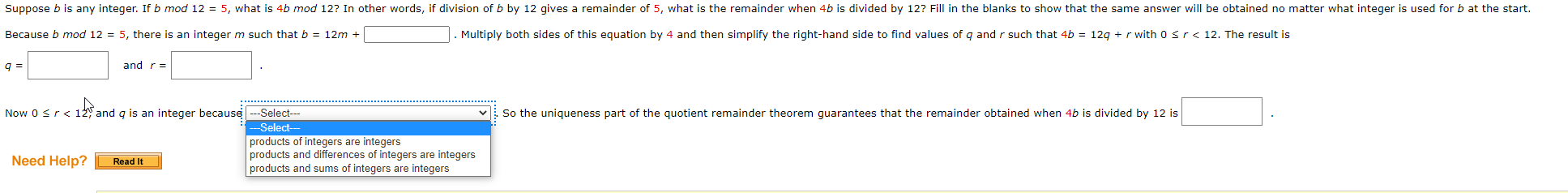 Solved Suppose B Is Any Integer. If B Mod 12 = 5, What Is 4b | Chegg.com