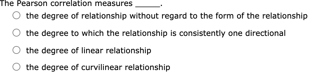 degree of relationship in pearson correlation