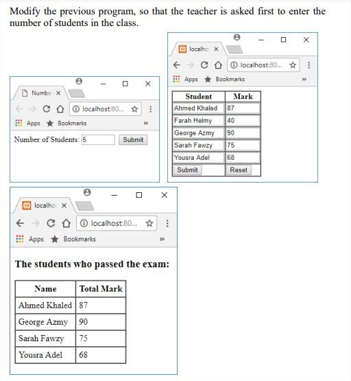 Solved Write a program that first asks the class teacher to | Chegg.com