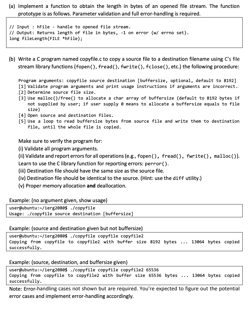 (a) Implement a function to obtain the length in | Chegg.com