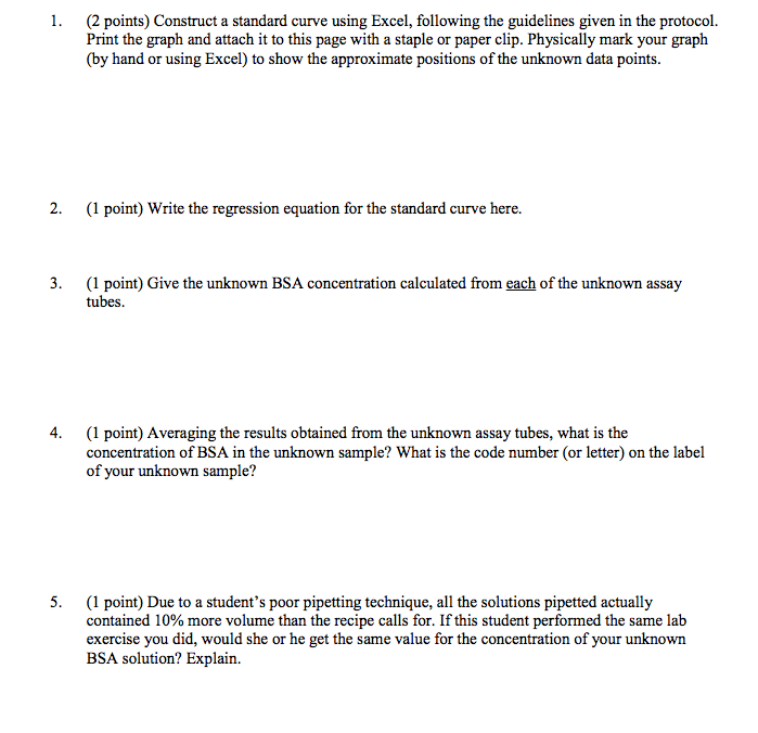 1-2-points-construct-a-standard-curve-using-excel-chegg