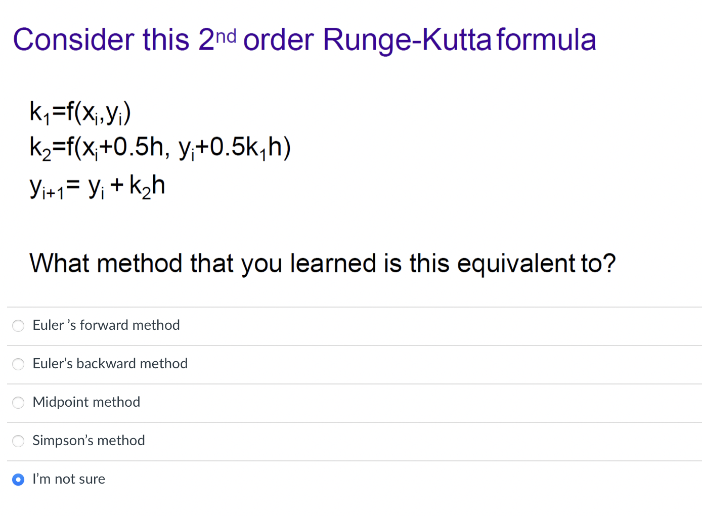 Solved Consider this 2nd order Runge-Kutta formula | Chegg.com