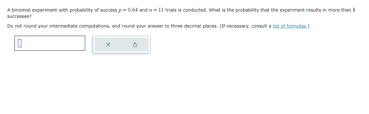 binomial experiment the probability