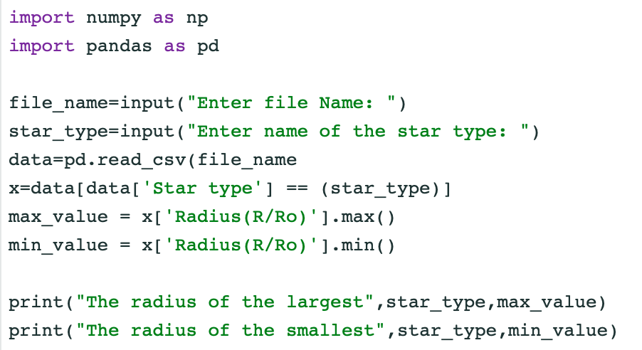 Solved In Python write a program similar to the code below | Chegg.com