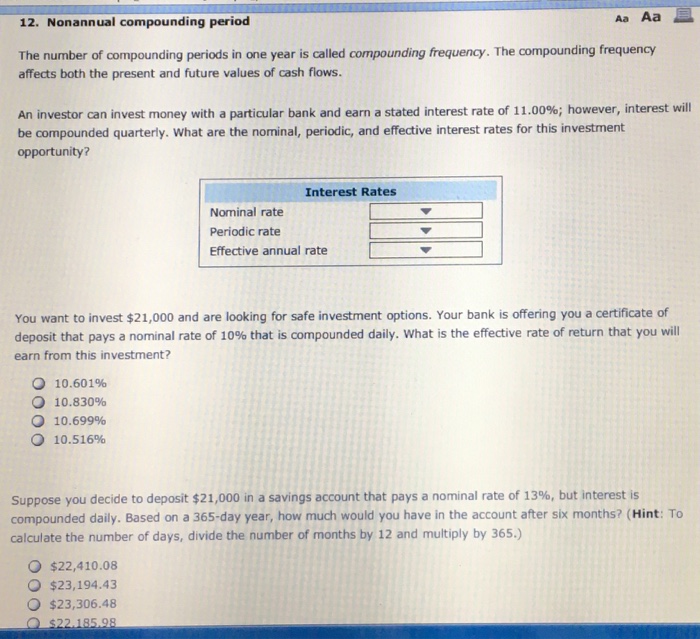 solved-the-number-of-compounding-periods-in-one-year-is-chegg