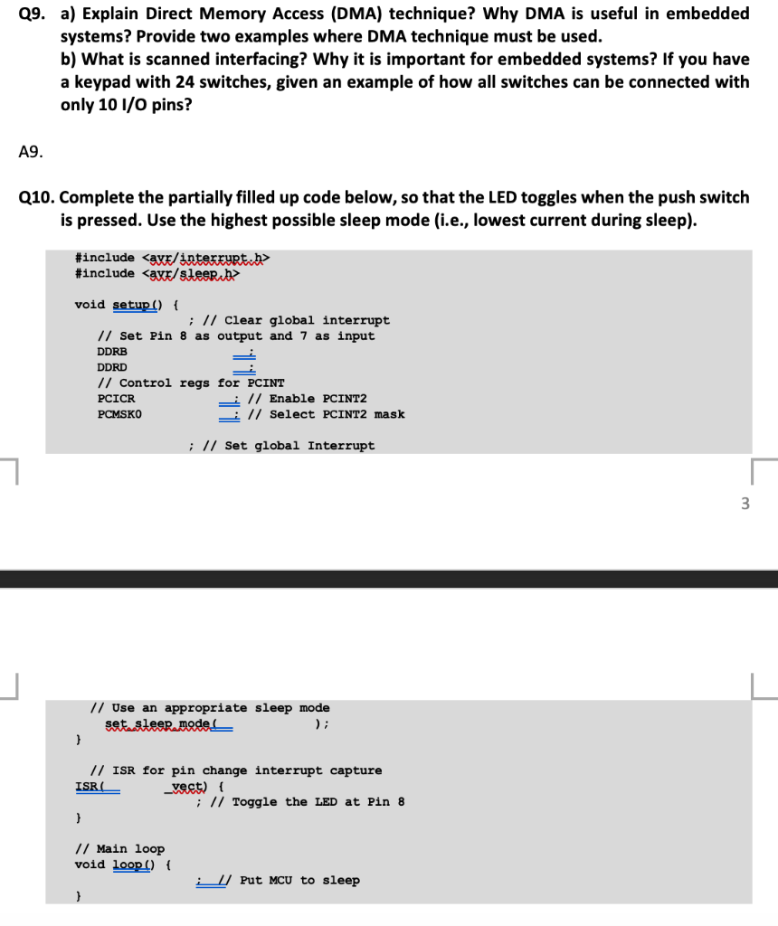 Solved Q9. a) Explain Direct Memory Access (DMA) technique? | Chegg.com