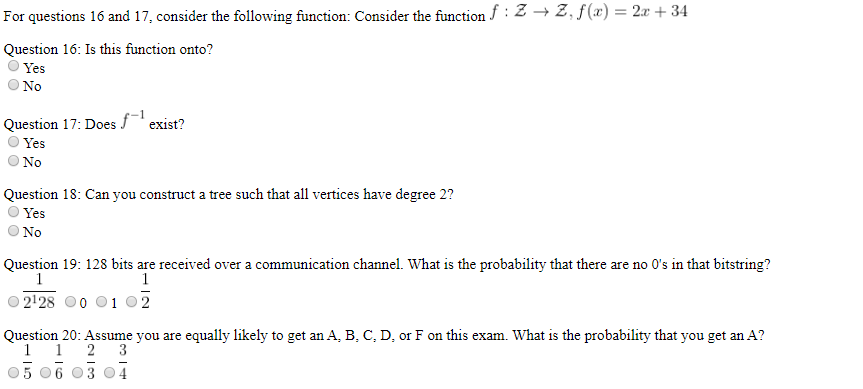 Solved For questions 16 and 17, consider the following | Chegg.com