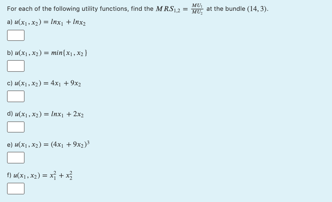 Solved Consider The Preferences Represented By The Follow Chegg Com