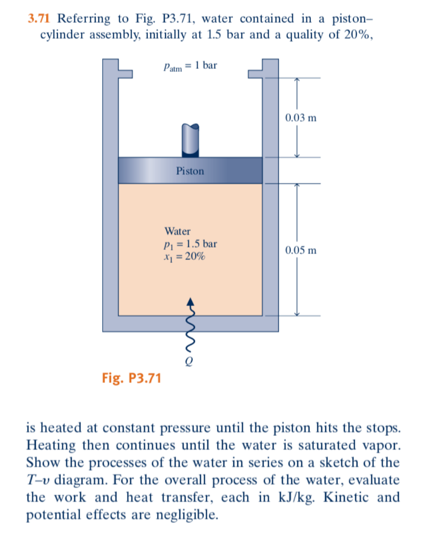 Solved 3.71 Referring to Fig. P3.71, water contained in a | Chegg.com